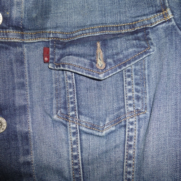 Levi Strauss Women's Stretch Denim Jacket Red Tab - Picture 3 of 6